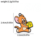 Bracelet Charm - Tom and Jerry - Jerry waving with cheese