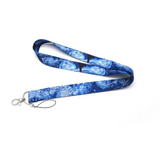 Lanyard - Blue Swirls and Splatters