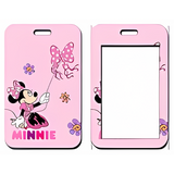 ID Card Badge Holder - Mickey & Friends - Minnie Mouse Holding Bow Balloon Pink