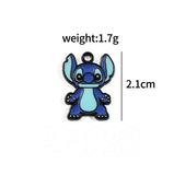 Bracelet Charm - Lilo & Stitch - Blue Stitch arms raised cheering