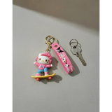 3D PVC Figure Keychain - Hello Kitty - Kitty Skater Headphones