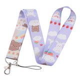 Lanyard - Cute Bear and Bunny Pattern