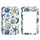 ID Card Badge Holder - Seashells and Starfish Pattern
