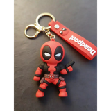 3D PVC Figure Keychain - Marvel - Chibi Deadpool Holding Gun