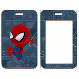 ID Card Badge Holder - Marvel - Chibi Spider-Man Swinging On Web Blue Comic