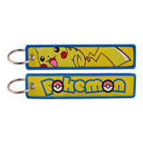 Embroidery Keychain - Pokémon - Pikachu (Logo & Faces Pattern)