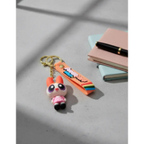 3D PVC Figure Keychain - Powerpuff Girls - Blossom Pink Polka Dot Dress