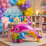 Inflatable Toy - Rainbow Dolphin 36 Inch (1 Unit)