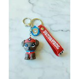 3D PVC Figure Keychain - Paw Patrol -006B- - Rubble Sea Patrol Sitting
