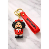 3D PVC Figure Keychain - Mafalda -009 - Mafalda Red Polka Dot Dress