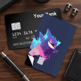 Credit Card Skin Sticker - Pokémon - Geometric Gengar On Blue - Holographic