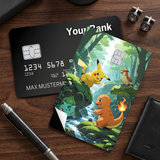 Credit Card Skin Sticker - Pokémon - Starter Pokemon In A Forest - Holographic
