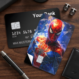 Credit Card Skin Sticker - Marvel - Geometric Spider-Man Dynamic Blue Red - Holographic