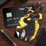 Credit Card Skin Sticker - Pokémon - Yellow And Black Line Art Umbreon - Holographic