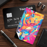 Credit Card Skin Sticker - Pokémon - Abstract Geometric Charmander - Holographic