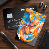 Credit Card Skin Sticker - Pokémon - Flying Charizard With Flames - Holographic