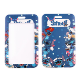 ID Card Badge Holder - Lilo & Stitch (Disney) - Winter Snow Scattered Stitches