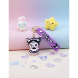 3D PVC Figure Keychain - Kuromi - Pink Dress Pawprint