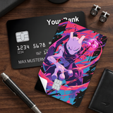 Credit Card Skin Sticker - Pokémon - Mewtwo Psychic Blast Abstract Art - Holographic