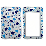 ID Card Badge Holder - Blue Stars Pattern On White Background