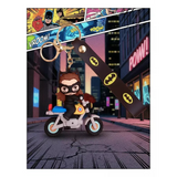 3D PVC Figure Keychain - DC Comics - Catwoman Riding Motorcycle