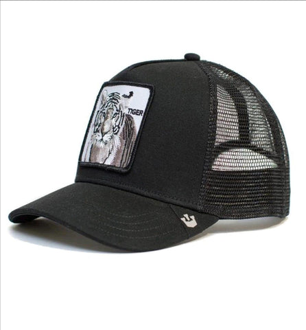 Snapback Cap - Animals - Tiger - Black