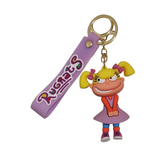 3D PVC Figure Keychain - Rugrats - Angelica Classic Purple Dress