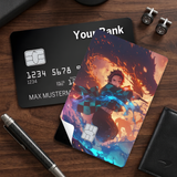Credit Card Skin Sticker - Demon Slayer - Tanjiro With Water Dragon - Holographic