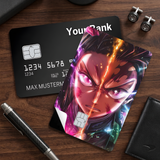 Credit Card Skin Sticker - Demon Slayer - Tanjiro Intense Close-up - Holographic