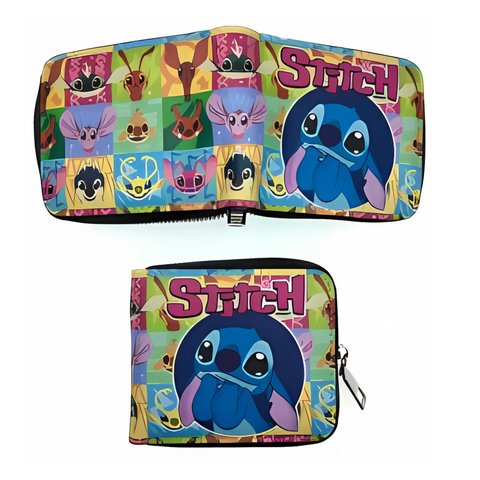 Zippered Short Wallet - Disney - Lilo & Stitch - Stitch & Friends