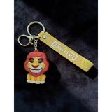 3D PVC Figure Keychain - The Lion King - Simba Sitting With A Red Mane