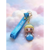3D PVC Figure Keychain - Disney Princess - Cinderella Classic Gown