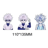 3D Lenticular Sticker - Hunter x Hunter - Killua Triple Portrait Blue White Hair Casual Outfit Electric Aura