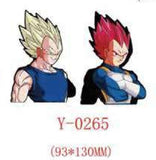 3D Lenticular Sticker - Dragon Ball - Vegeta Super Saiyan Golden Hair And Super Saiyan God Red Hair Dual Portrait Blue