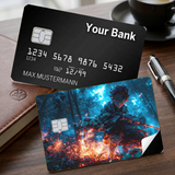 Credit Card Skin Sticker - Demon Slayer - Tanjiro In Fiery Forest - Holographic