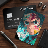 Credit Card Skin Sticker - Demon Slayer - Tanjiro Mosaic Portrait