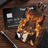 Credit Card Skin Sticker - Demon Slayer - Zenitsu Glowing Sword Anime Art - Holographic