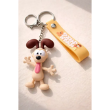 3D PVC Figure Keychain - Garfield - Odie Waving Tongue Out