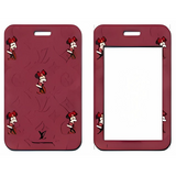 ID Card Badge Holder - Mickey & Friends - Minnie Mouse On Louis Vuitton Monogram Red