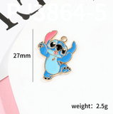 Bracelet Charm - Lilo & Stitch - Stitch waving one paw up