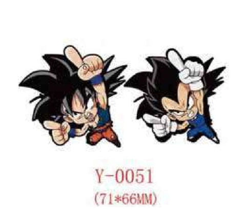 3D Lenticular Sticker - Dragon Ball - Goku & Vegeta Fighting Pose