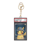 Card Keychain - Pokemon - Pikachu with Grey Felt Hat Graded Slab