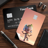 Credit Card Skin Sticker - Marvel - Baby Groot Dancing With Headphones