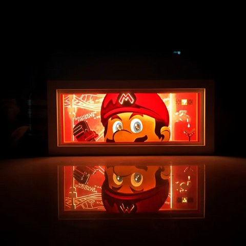3D Paper Carving Light Lamp - Super Mario