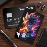Credit Card Skin Sticker - Dragon Ball - Super Saiyan Goku Watercolor - Holographic