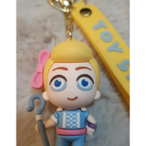 3D PVC Figure Keychain - Toy Story - Bo Peep Holding Crook