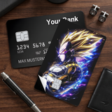 Credit Card Skin Sticker - Dragon Ball - Super Saiyan Vegeta Golden Aura - Holographic