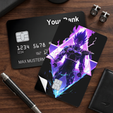 Credit Card Skin Sticker - Dragon Ball - Vegeta Purple Energy - Holographic