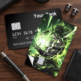 Credit Card Skin Sticker - Dragon Ball - Broly Green Energy - Holographic