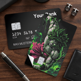 Credit Card Skin Sticker - Dragon Ball - Broly Green Aura - Holographic